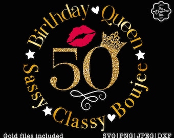 50th svg, 50 and fab svg, 50th birthday svg for women, 50th birthday svg, 50 years old svg, fifty birthday svg, fabulous 50 svg, boujee svg