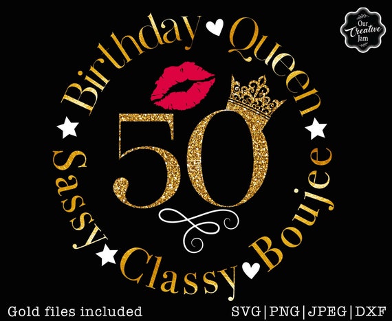 50e svg 50 en fab 50e verjaardag svg voor vrouwen 50e - Etsy België