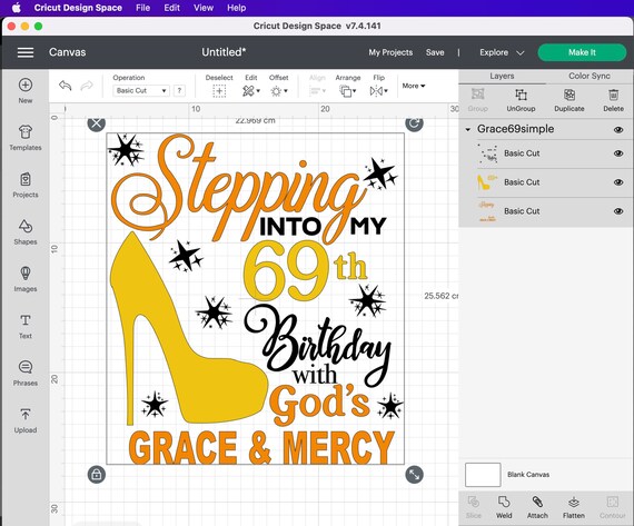 Stepping Into My 69th With God's Grace and Mercy SVG, 69th