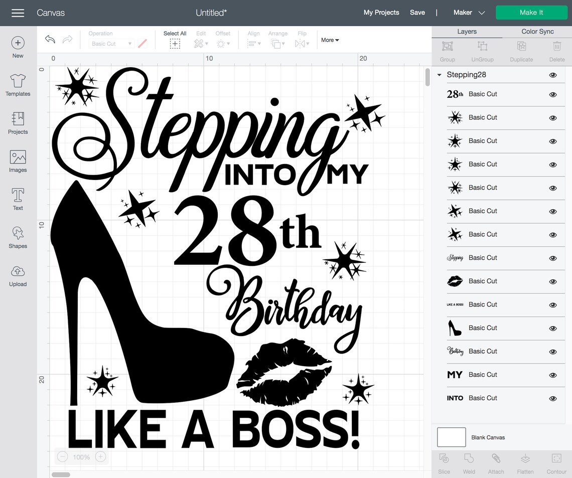 Stepping Into My 28th Like a Boss SVG, 28th Birthday Svg, Happy 28th ...