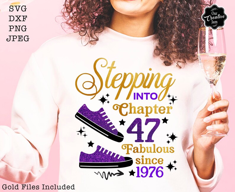 Stepping Into Chapter 47 Fabulous Since 1978 Svg 47th - Etsy