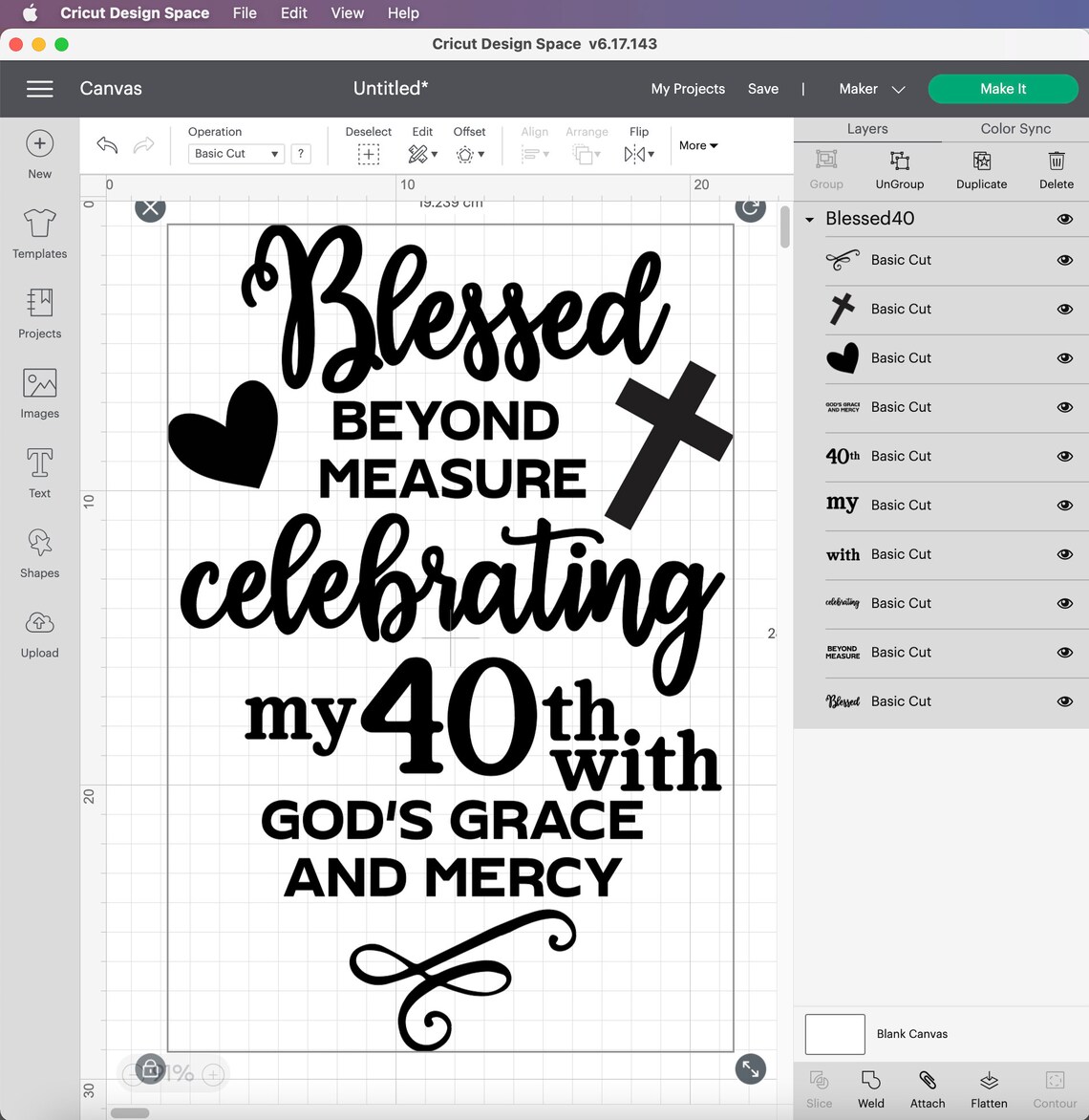 40th Birthday Svg for Women Blessed Birthday Svg Blessed Svg | Etsy