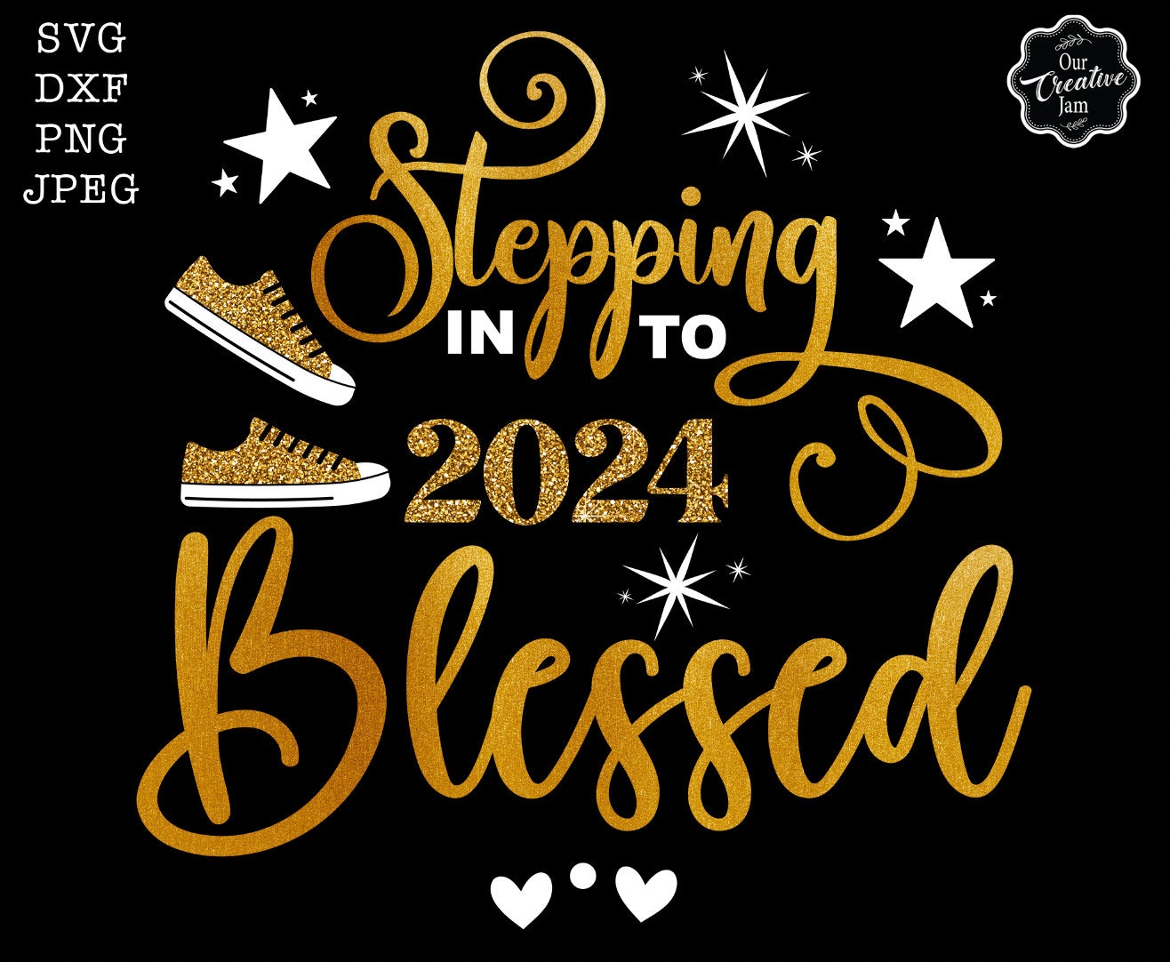 2024 年へのステップ 祝福された svg、2024 svg、祝福された svg、2024 svg 新年おめでとう、2024 昇華、2024 png  新年、2024 パーティー SVG、HNY svg - Etsy 日本, image size:1316x1082