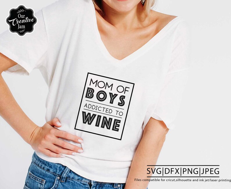 Download Mom wine svg mom of boys svg mom drink svg boy life svg | Etsy