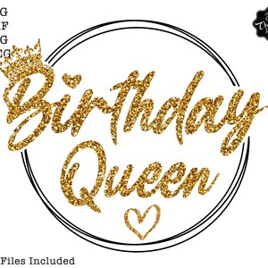 birthday queen png files for sublimation, birthday girl, birthday queen png, birthday queen svg, birthday queen heart svg, birthday lady svg image 2