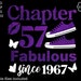 Chapter 57 Fabulous Since 1967 Svg, 57th Birthday Svg, Chapter 57 Svg ...