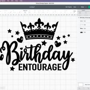 Download Birthday entourage svg Birthday Queen svg birthday queen | Etsy