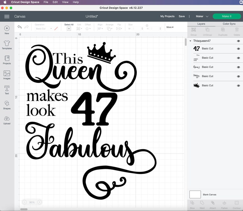 This Queen Makes 47 Look Fabulous Svg 47th Birthday Svg 47th | Etsy