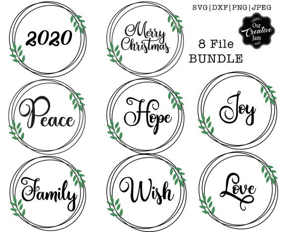 Download Christmas Ornament Svg 2020 Christmas Circle Border Etsy
