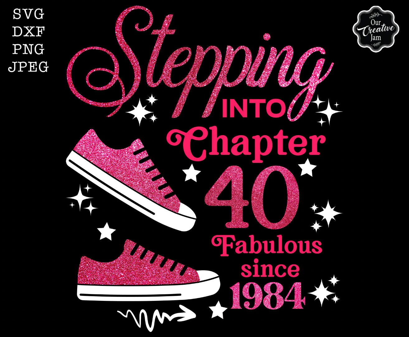 Stepping Into Chapter 40 Fabulous Since 1983 Svg, 40th Birthday Svg ...