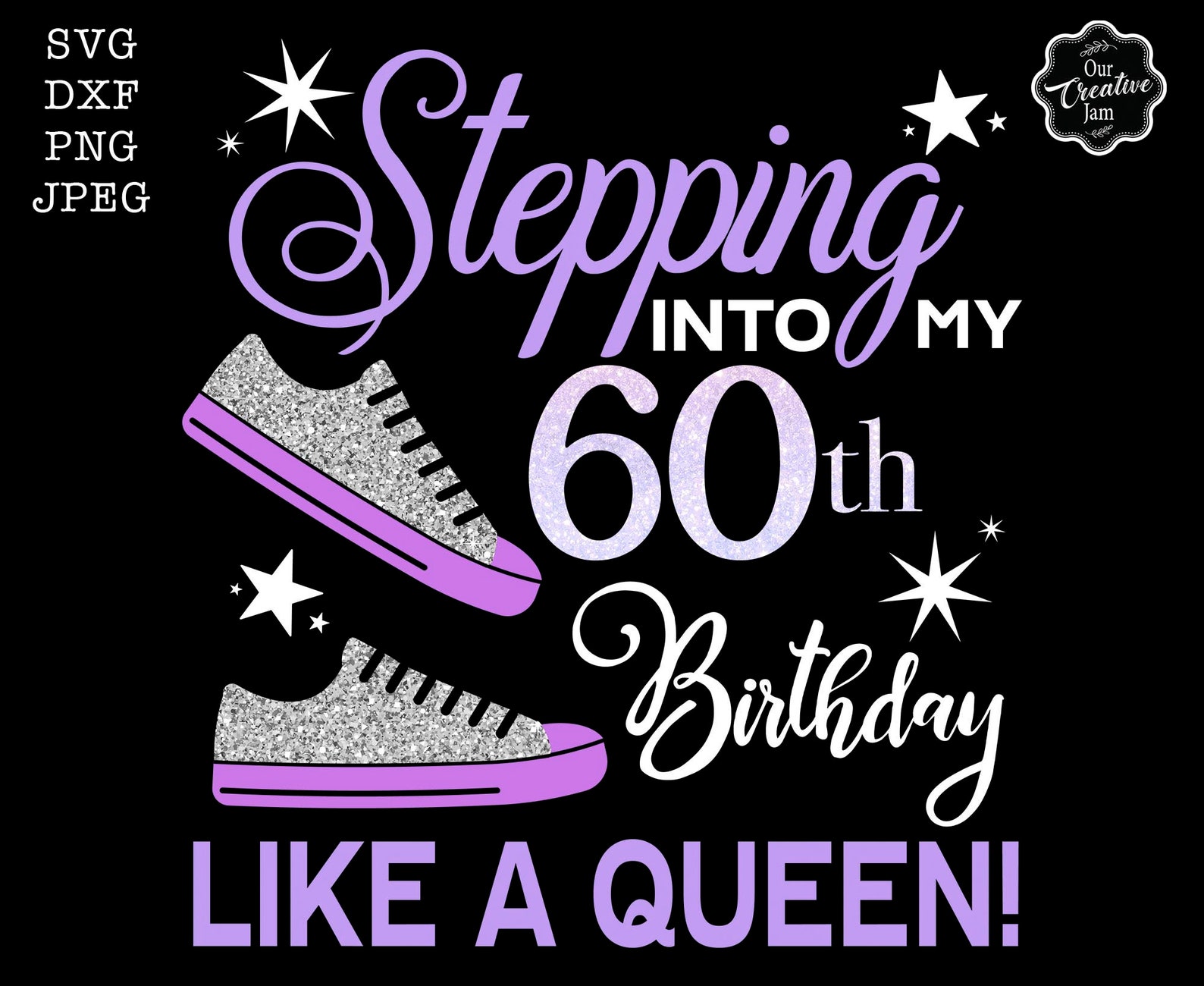 Stepping Into My 60th Like a Queen SVG 60th Birthday Svg 60 - Etsy