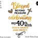 40th Birthday Svg for Women, Blessed Birthday Svg, Blessed Svg With ...