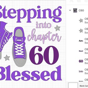 Stepping Into Chapter 60 Blessed Svg, 60th Birthday Svg, Chapter 60 Svg ...