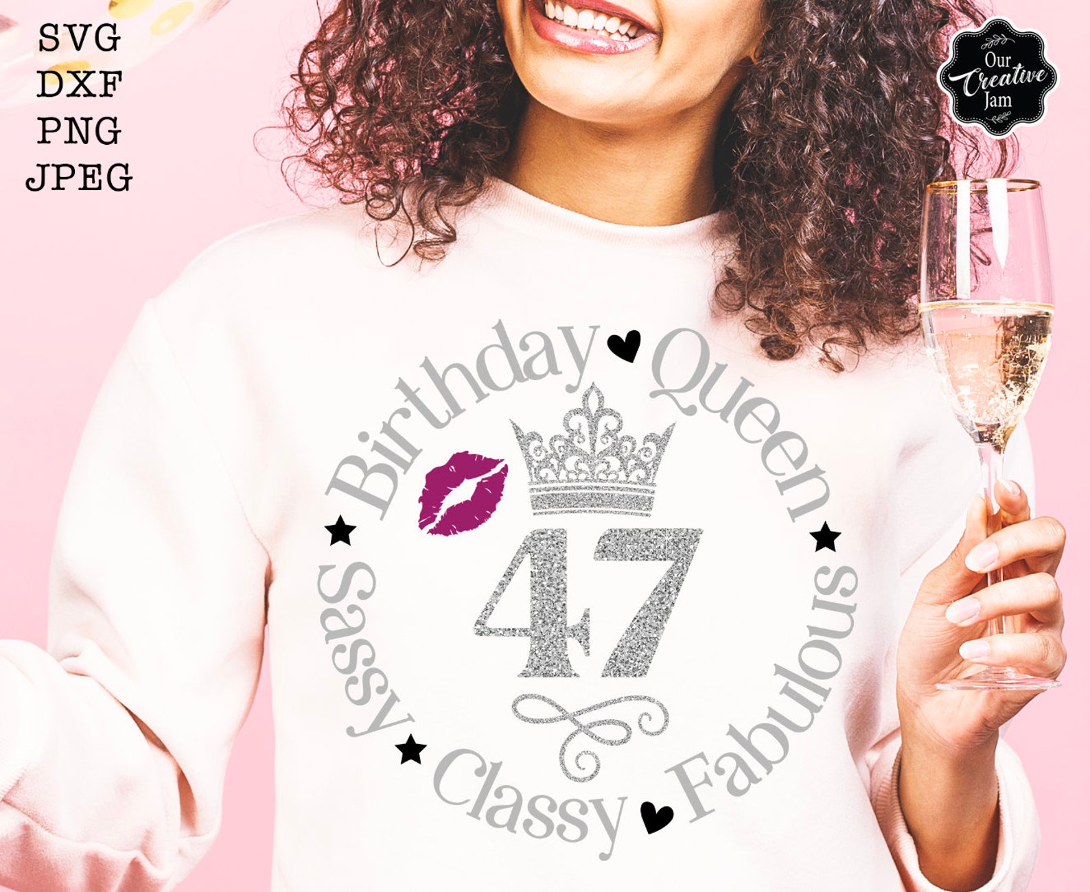 47 and Fabulous Svg, 47 and Fab Svg, 47th Birthday Svg for Women, 47th ...