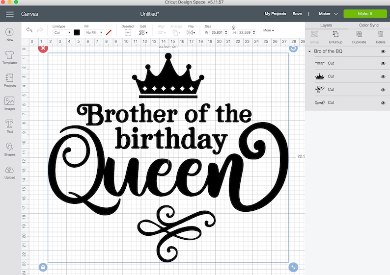 Download Brother of the birthday queen svg Birthday Queen svg | Etsy