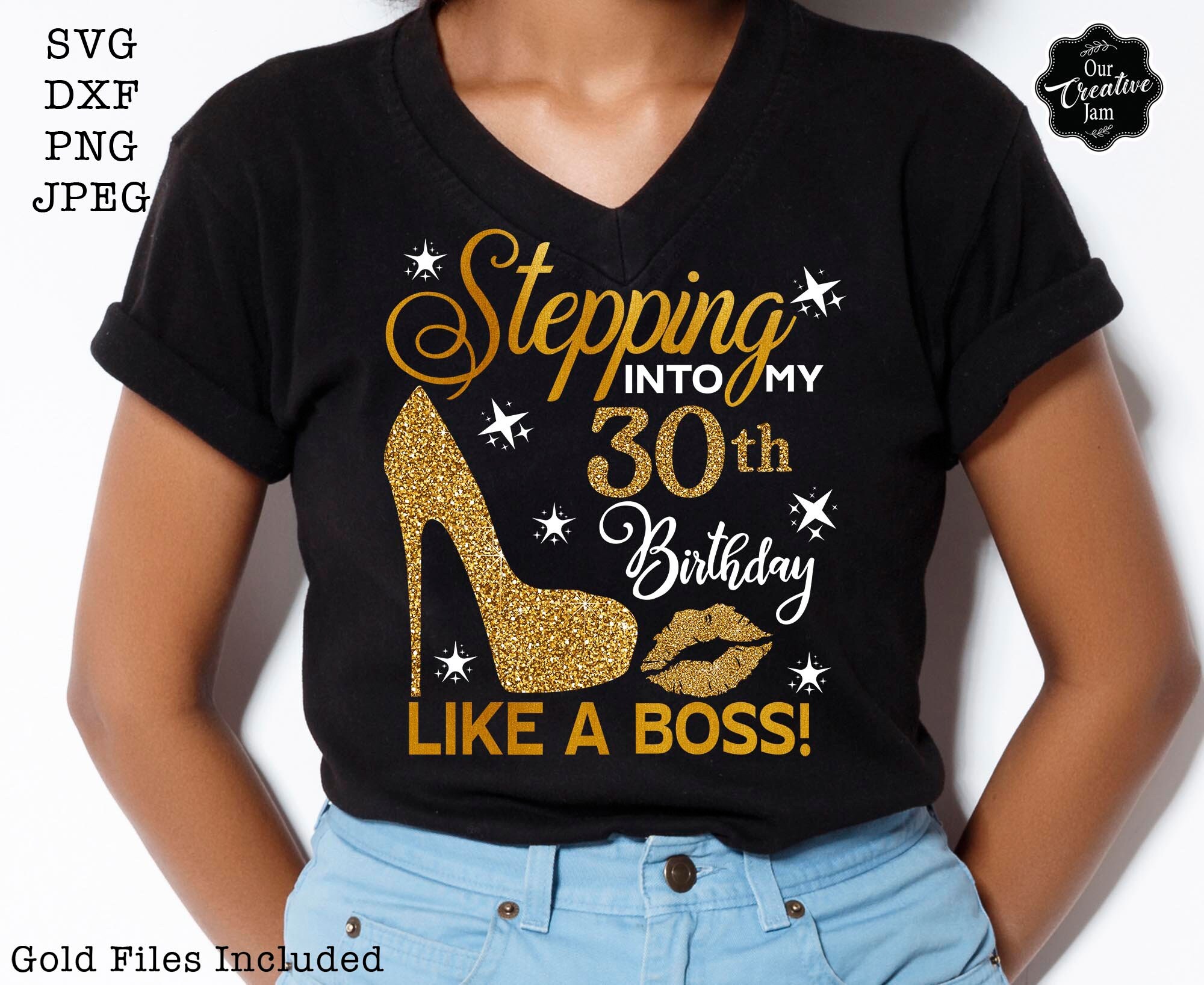 Stepping Into My 30th Birthday Like a Boss Svg, 30th Birthday Svg