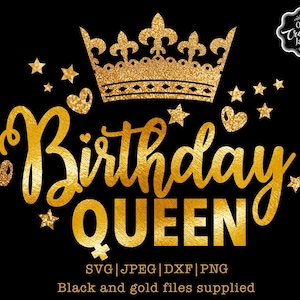 Birthday Queen svg, birthday queen with crown svg, birthday queen png, birthday lady svg, queen with crown png, queen with crown svg,