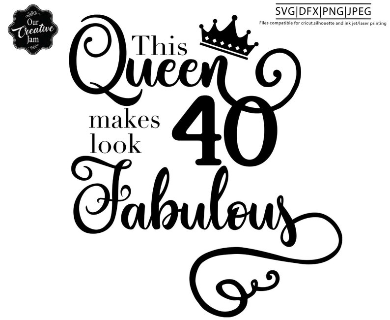 Download This Queen Makes 40 Look Fabulous Svg 40 And Fabulous Svg 40th Birthday Svg For Women 40th Birthday Svg 40 Years Old Svg Forty Birthday Svg Art Collectibles Digital Delage Com Br