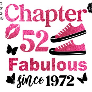 Stepping Into Chapter 52 SVG, 52nd Birthday Svg, 52 Birthday SVG, 52 ...