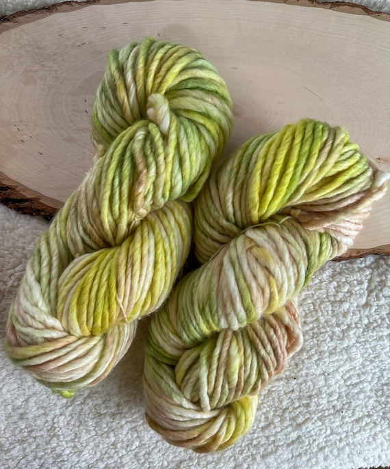 Hand dyed merino wool, super bulky single ply hand dyed yarn, indie dyed merino wool, weight 6 yarn