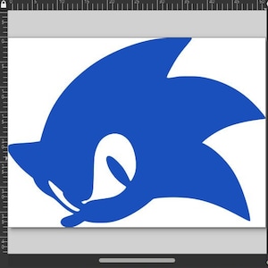 Sonic Head | Layered SVG File | Cut File for Silhouette Cricut Glowforge | Outline Cutout Design