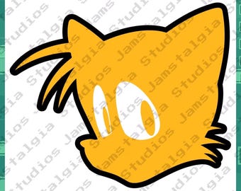 Classic Sonic Head | Layered SVG File | Cut File for Silhouette Cricut ...