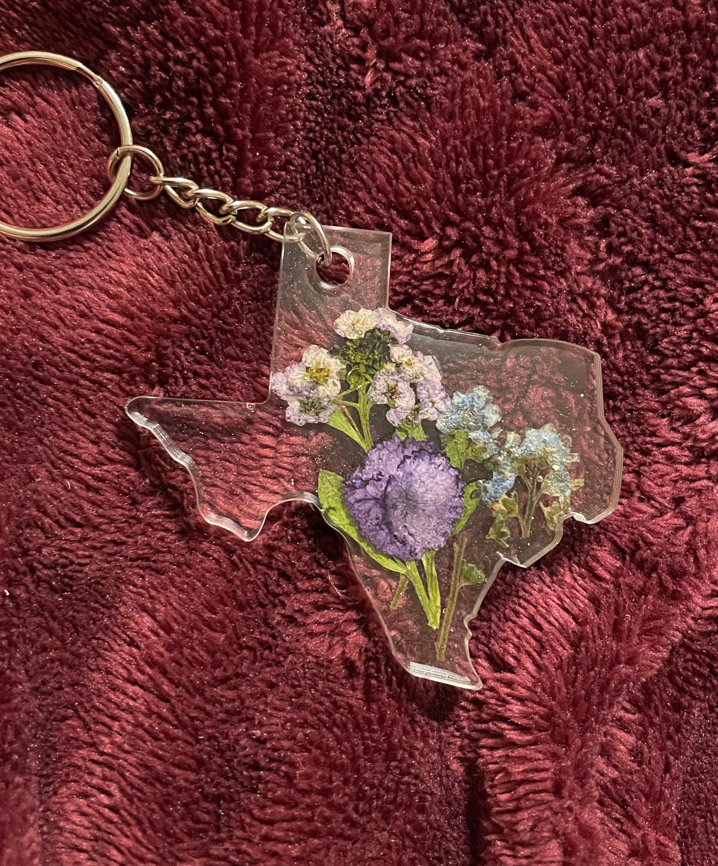 Texas key chain Etsy