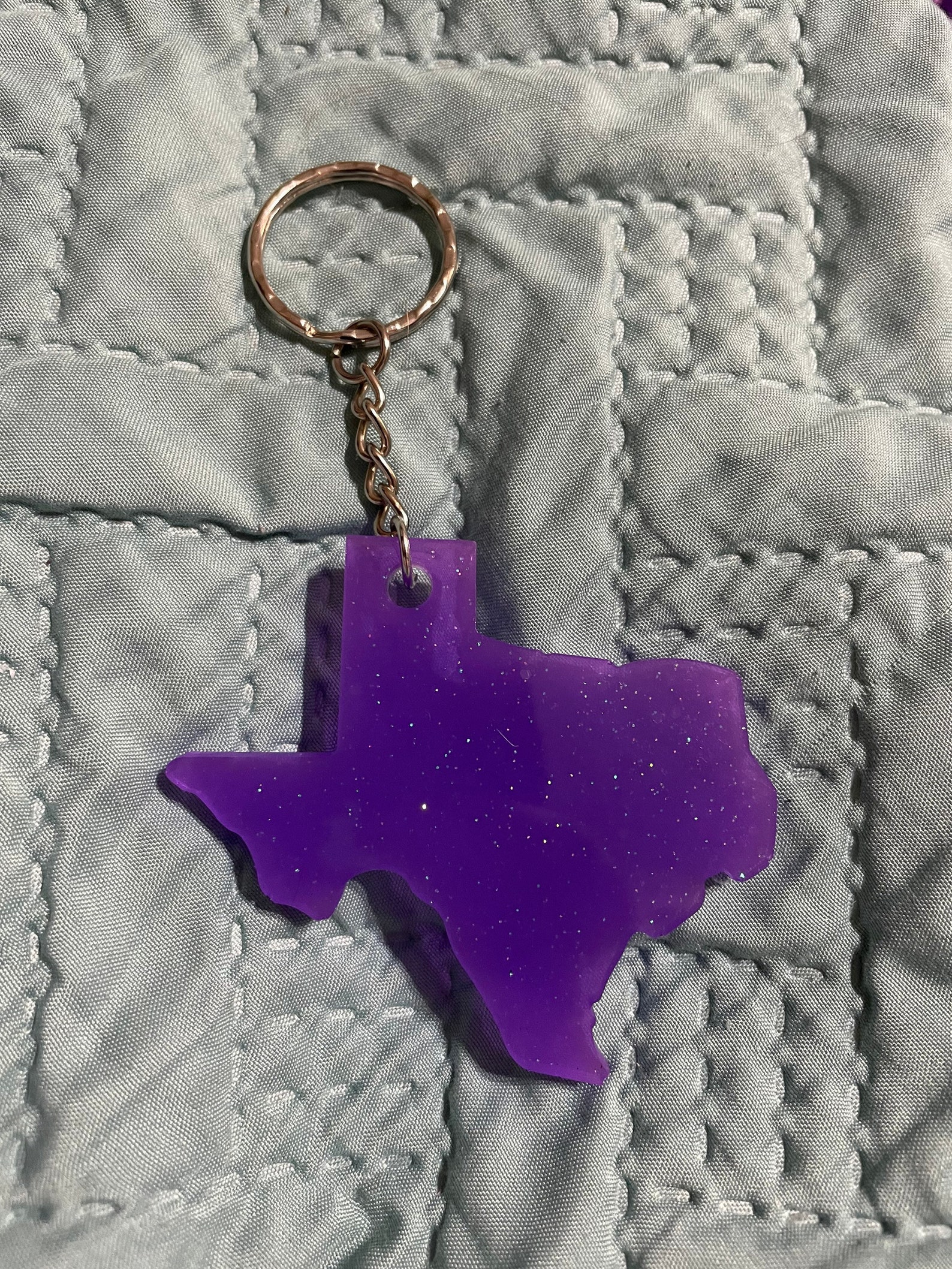 Texas key chain Etsy
