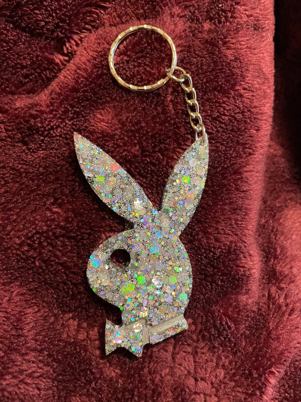 Playboy bunny key chain customizable Etsy