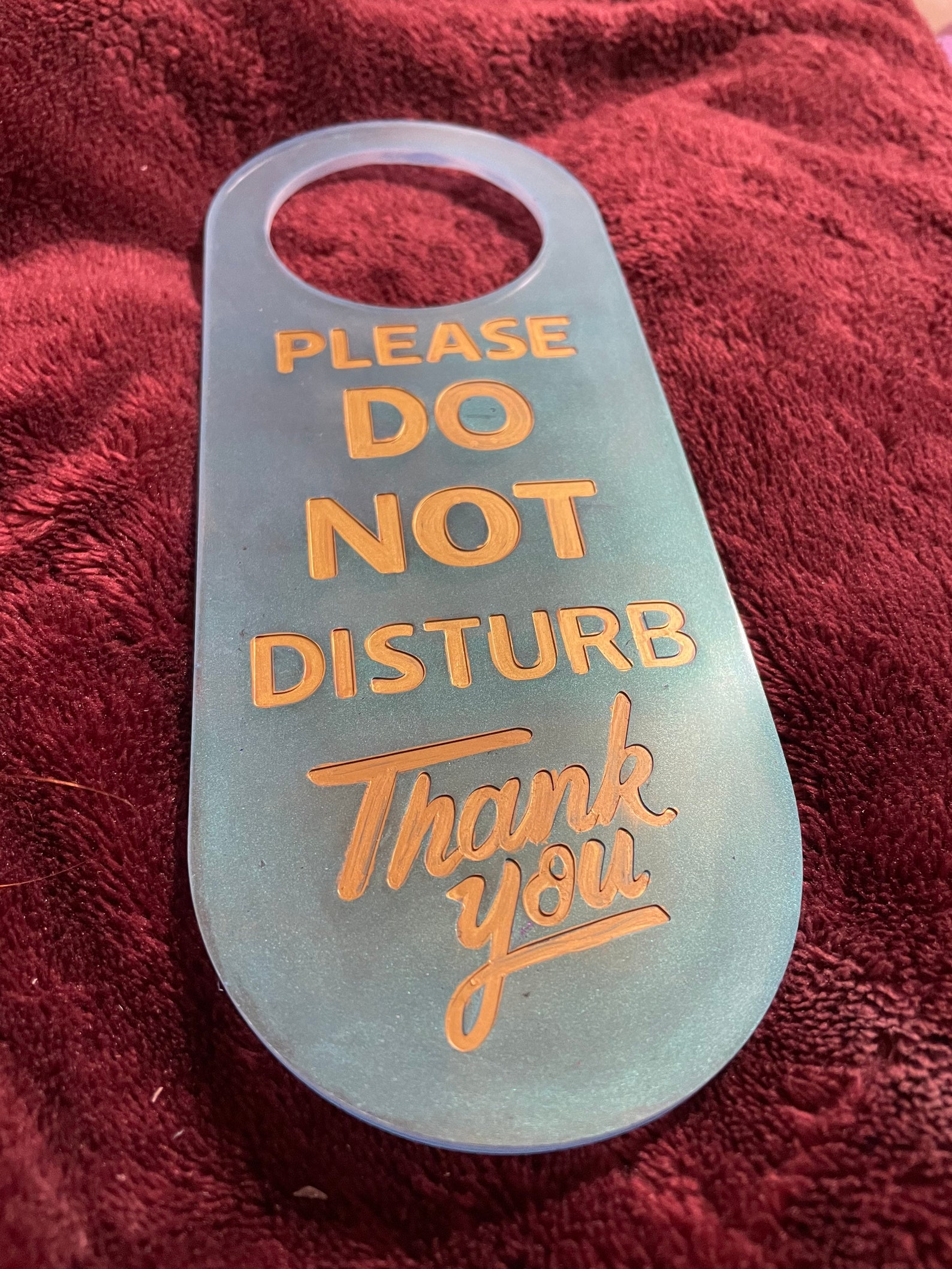 Resin Do Not Disturb Door Hanger Etsy