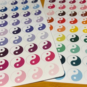 rainbow colorful basic planner and classroom sticker sheets .75 in glossy vinyl stickers