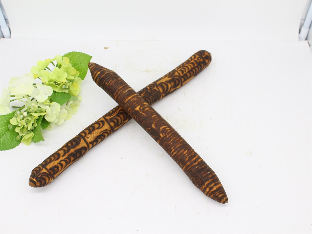 Pair Aboriginal Hand Carved Clapsticks Instrument Etsy