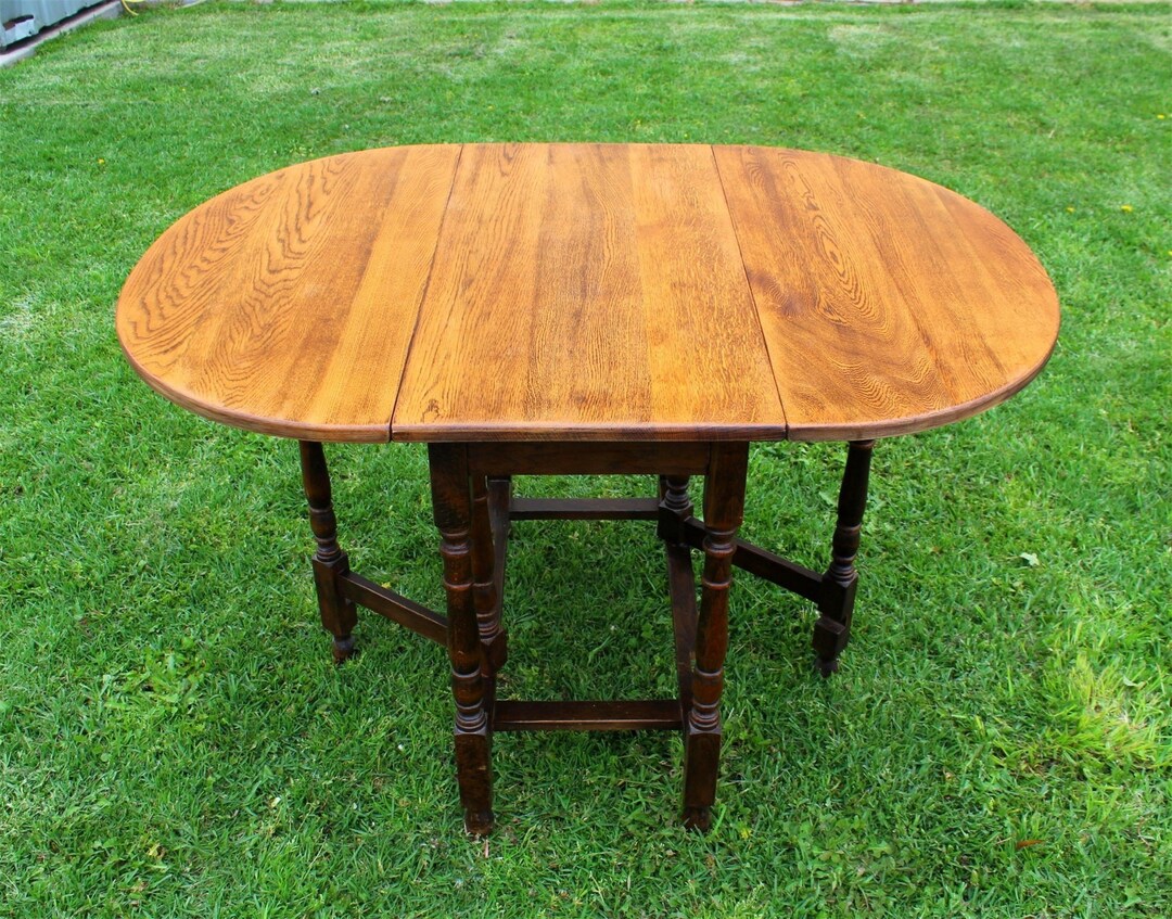 1972 JAYCEE Big Oak Drop Leaf Dining Table Pick up 3134 Etsy Australia