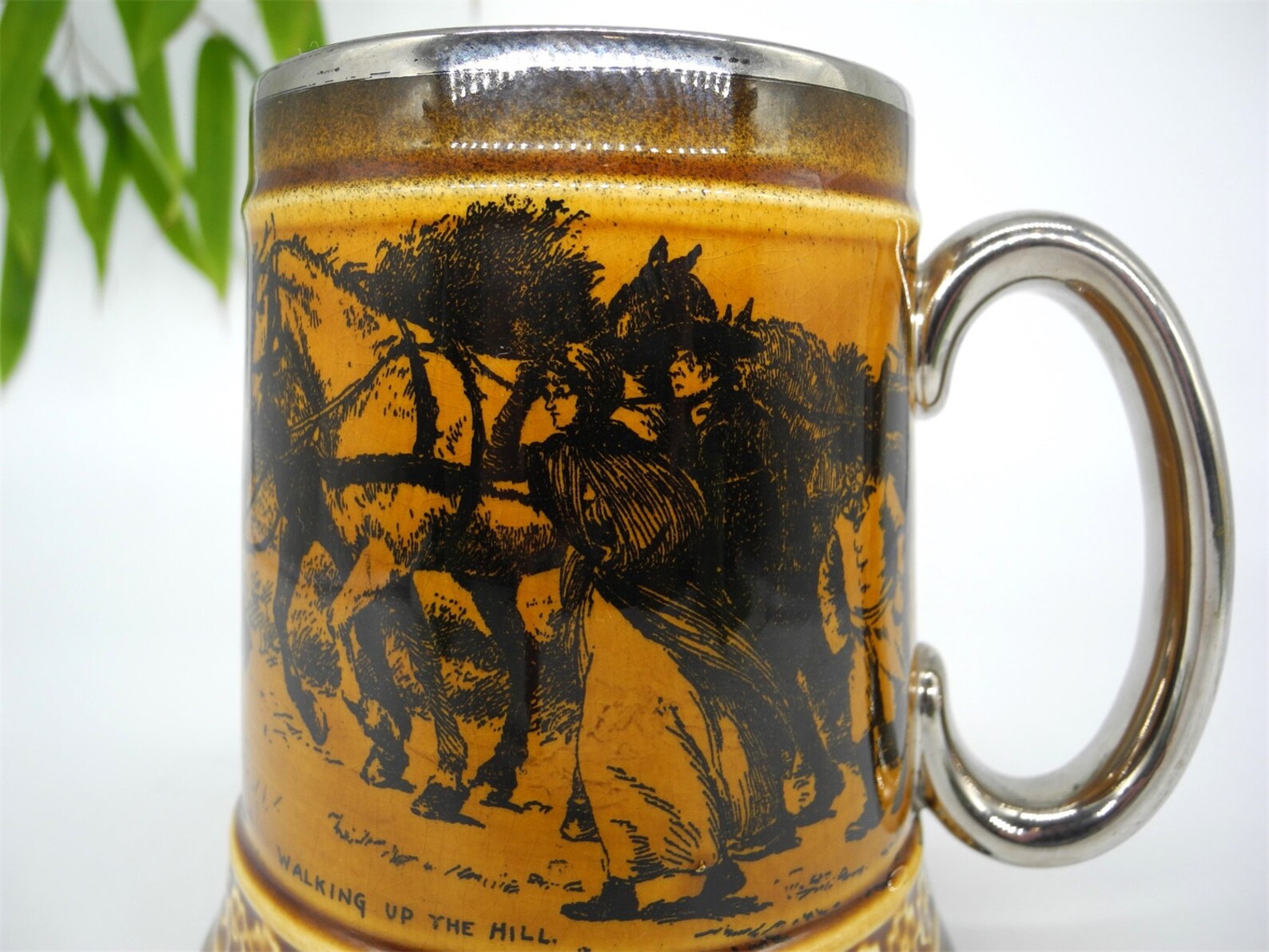 Vintage Ceramic Beer Mug Ridgways England Ceramic Cider Ale Etsy