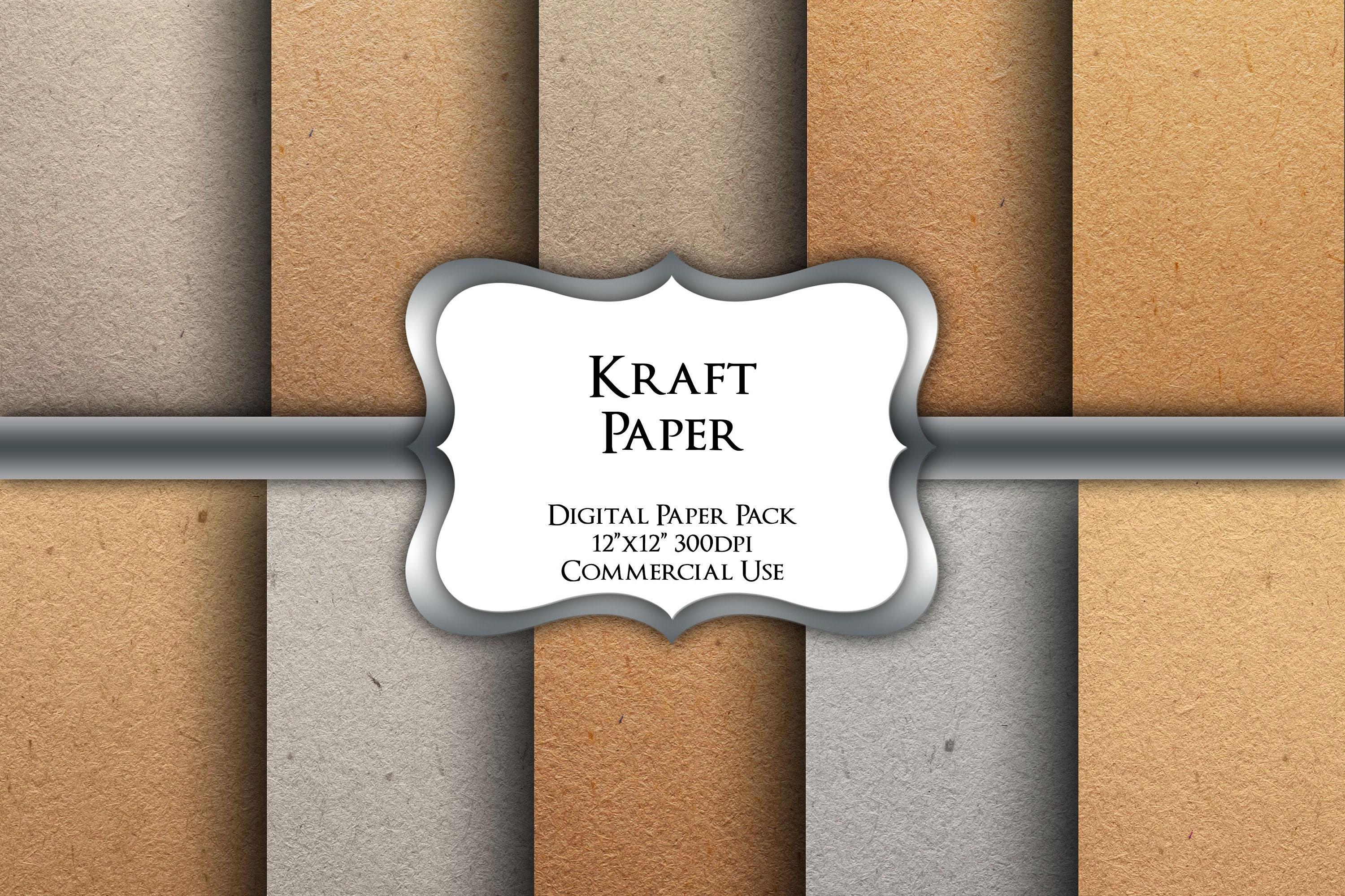 Kraft Paper Textures Digital Background Pack Old Rustic Etsy