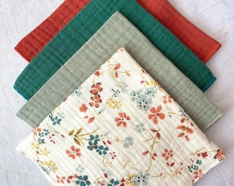 Soft handkerchiefs assortment of 4 trendy colors