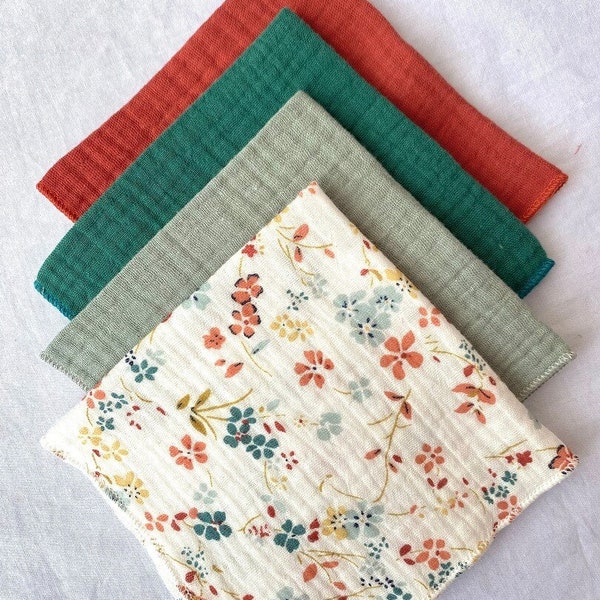 Weiche Taschentücher-Sortiment in 4 trendigen Farben