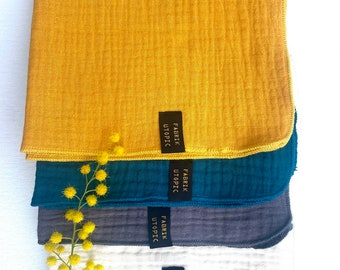 Muslin napkins, double gauze cotton, boho, natural, lightweight, table linen