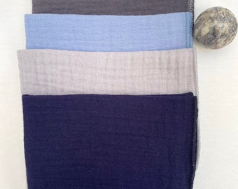 Mouchoirs en coton très doux assortiment de 4 aux couleurs tendances