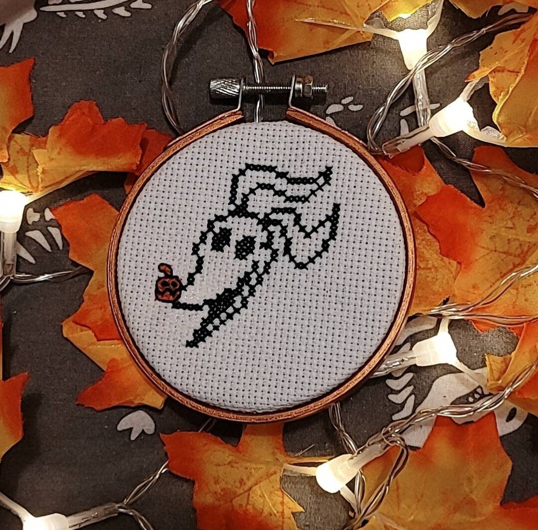 Zero Nightmare Before Christmas Cross Stitch Hoop - Etsy