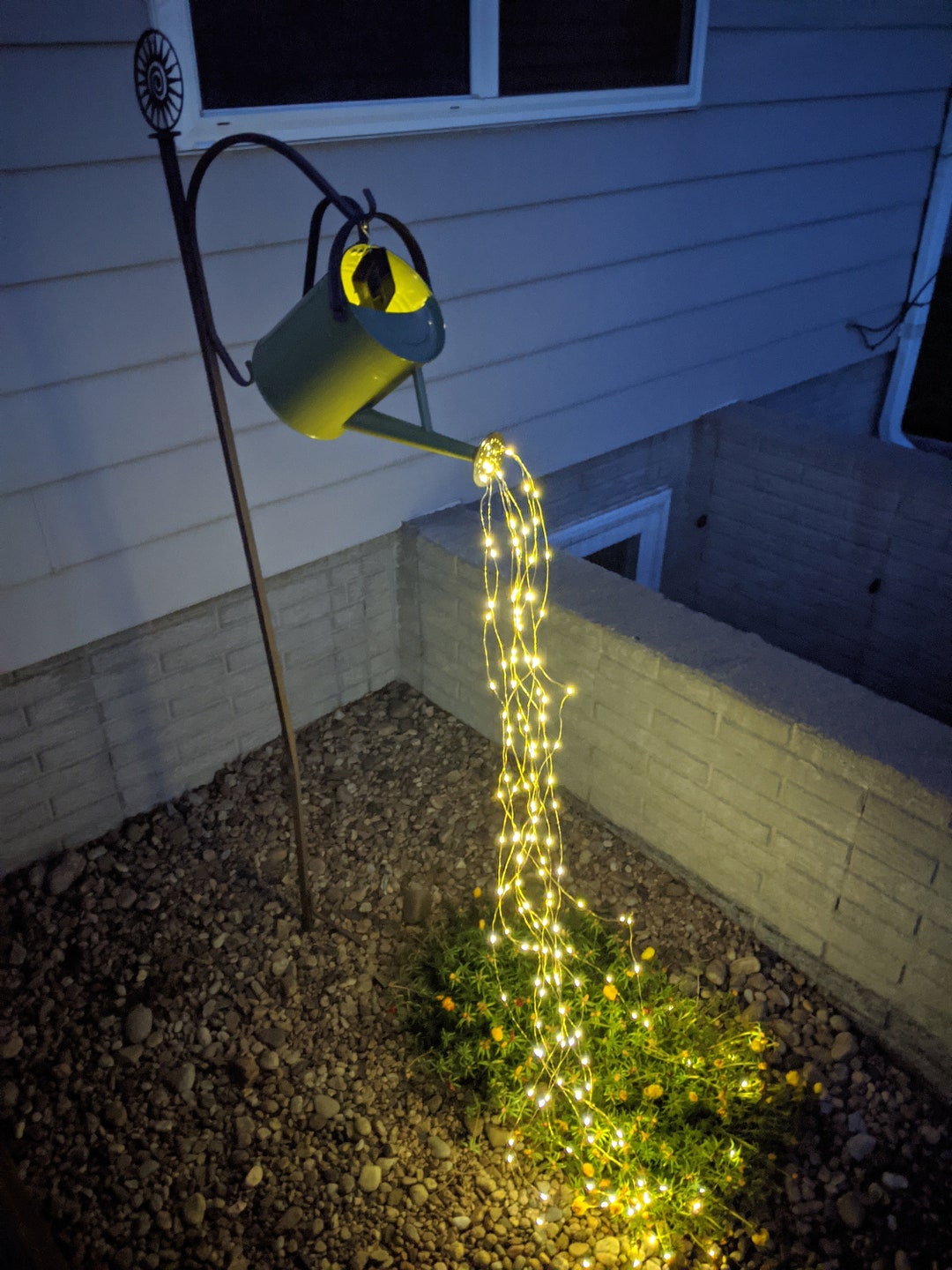 Watering Can With 10 Strand Solar Powered Fairy Lights - Etsy