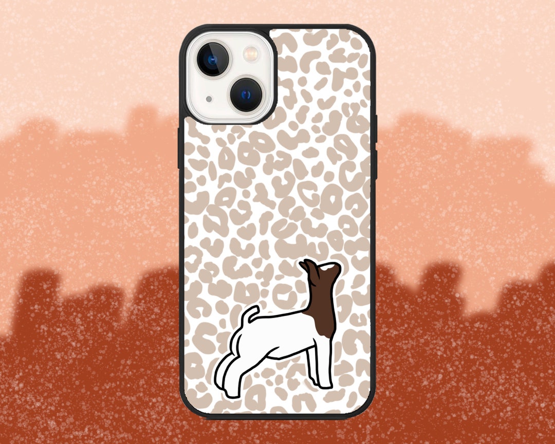 Goat Wether Leopard Print Phone Case, Cute Livestock Phone Cases, Gifts ...