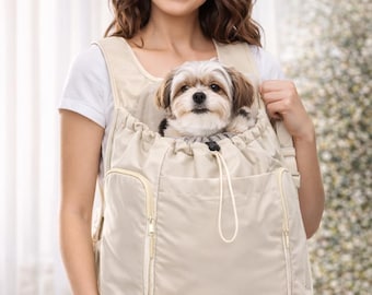 Zaino trasportino per cani e gatti di piccola taglia, borsa frontale traspirante, borsa da viaggio a mani libere per animali domestici, zaino morbido e regolabile per animali.
