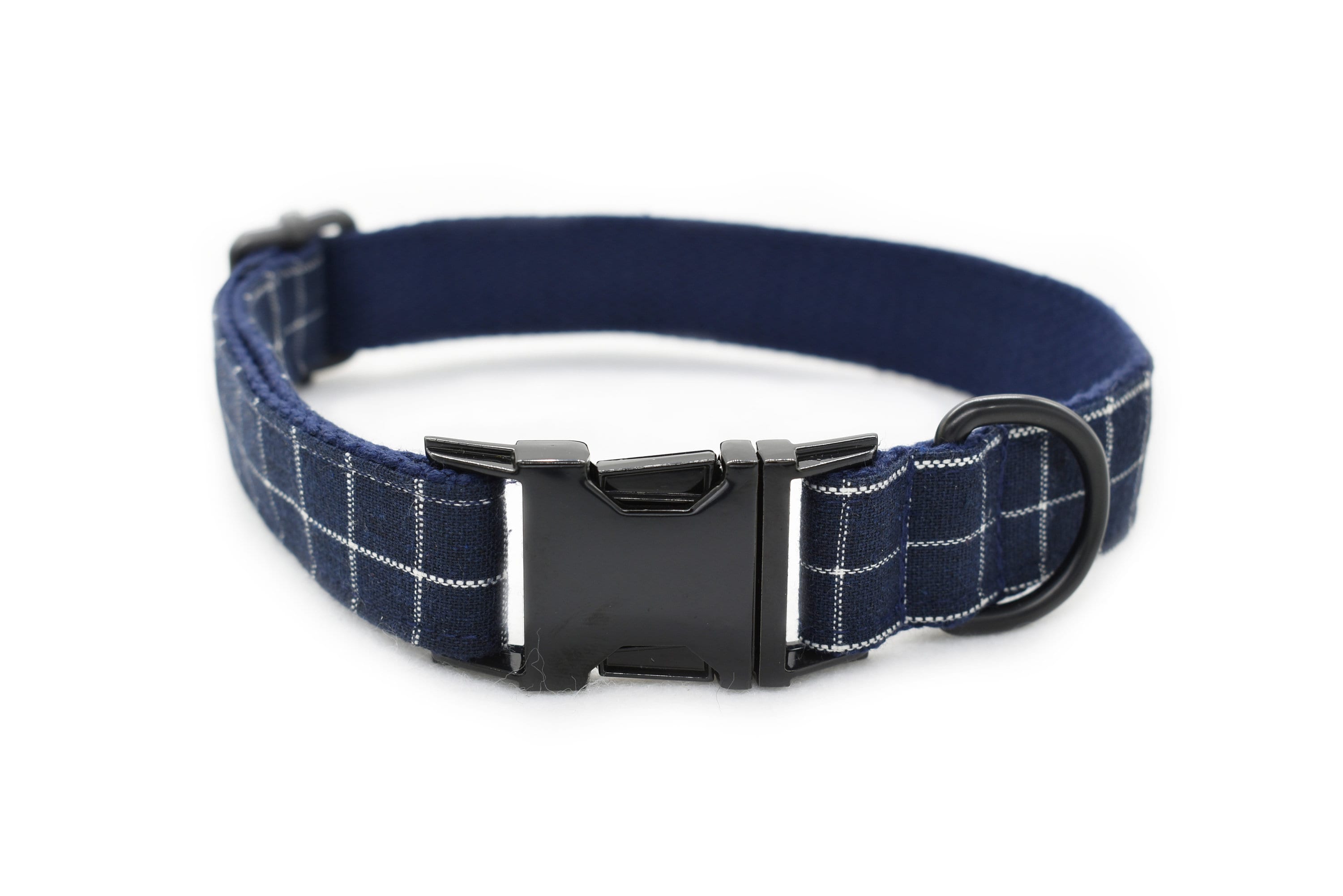 Dog Collar and Leash, Blue Plaid Collar, Collar With Bowtie ...