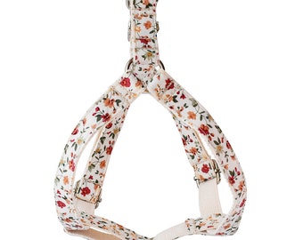Dog Harness and Leash Set, Dog Harness Personalized, Floral Dog Harness with Name, Dog Harness Girl.