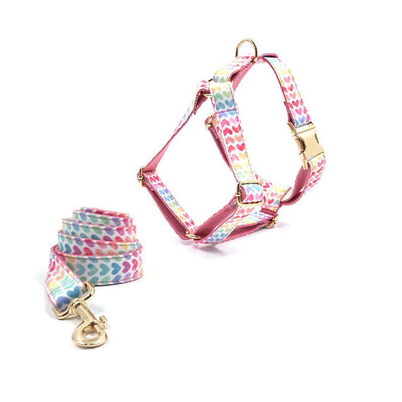 Dog Harness Personalized Dog Harness With Name Colorful Etsy