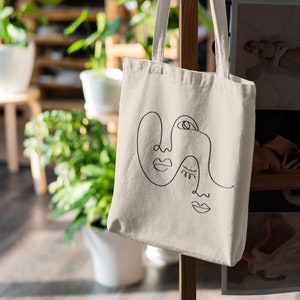 Minimal Tote Bag I Art Tote Bag I Abstract Tote Bag I Cotton Tote Bag I Grocery Bag I Shopping Tote I Canvas Tote Bag I Tote Gift