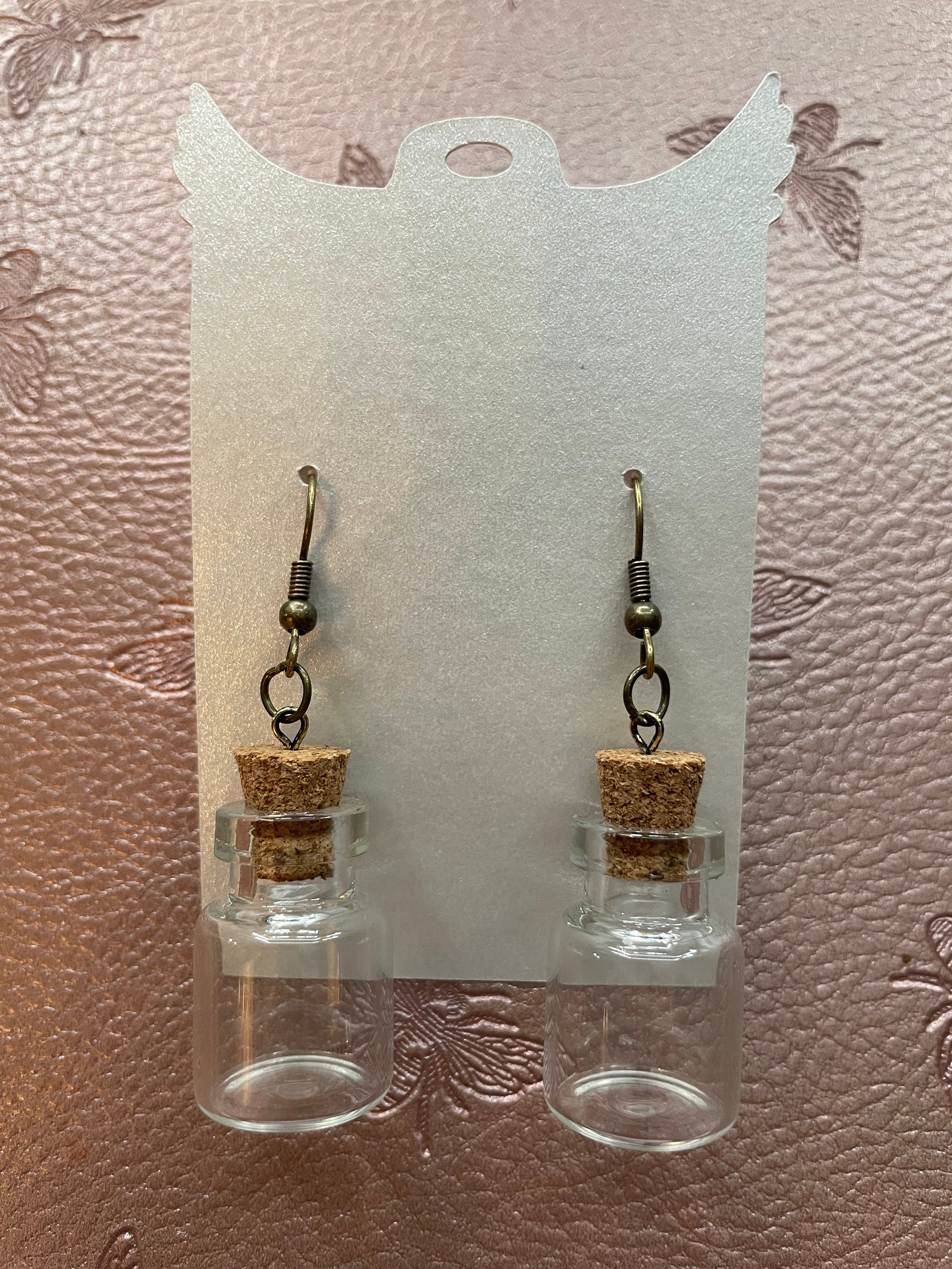 Bottle jar earrings Etsy