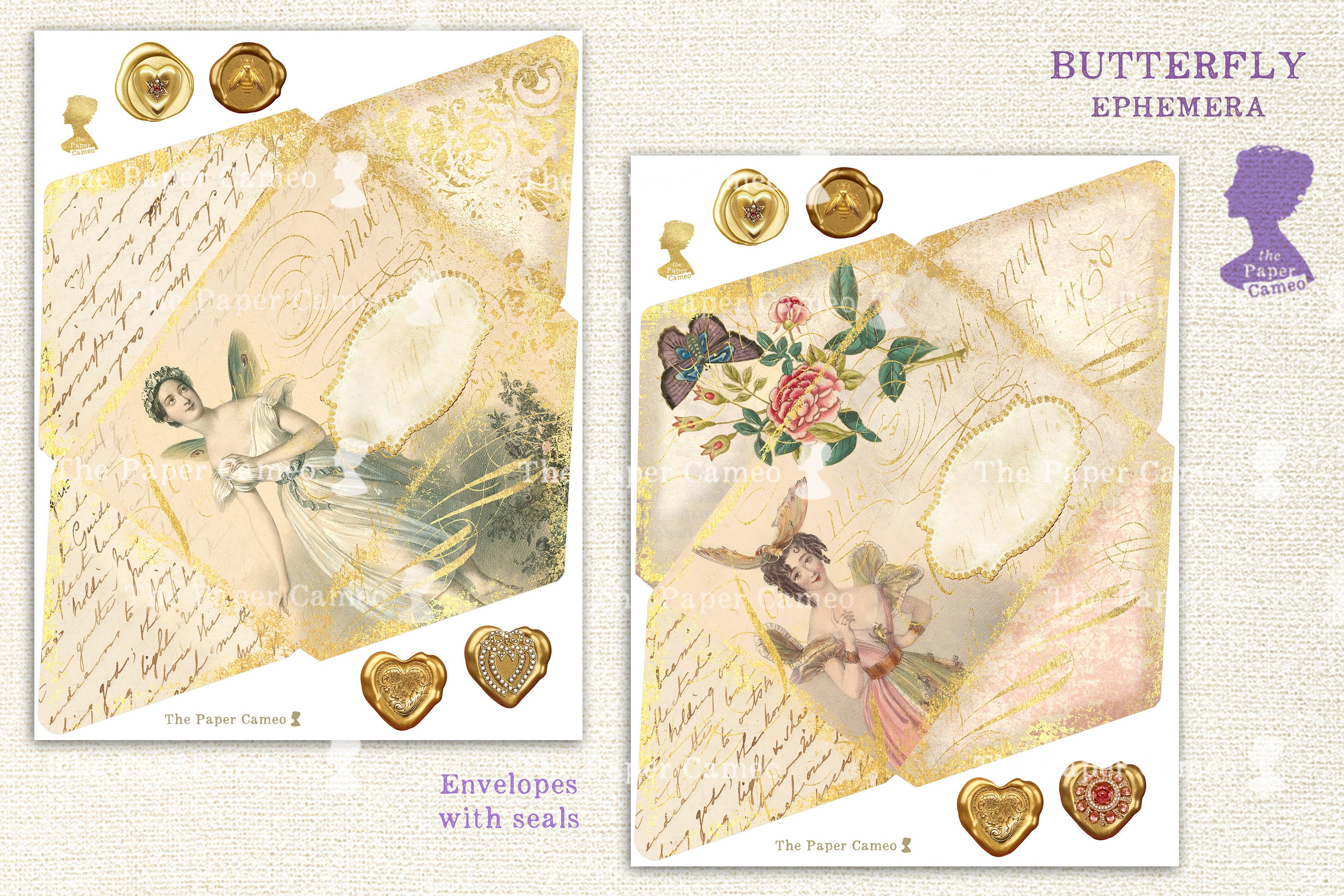 BUTTERFLY Gift Tags Ephemera Printable Digital, Butterfly Printable ...