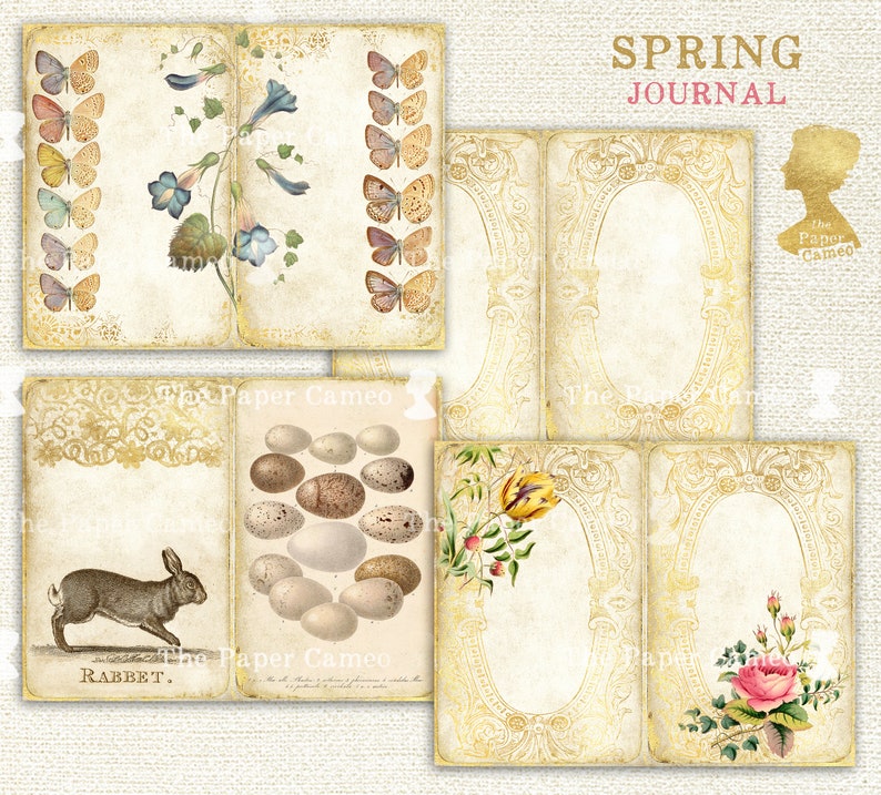 Spring Journal/book SPRING Journal Printable Digital, Easter Journal Digital Download ...